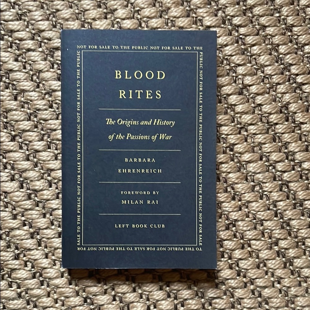 Blood Rites Book by Barbara Ehrenreich